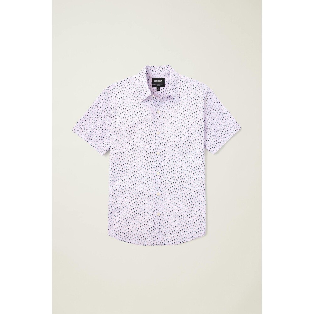 Bonobos Riviera Short Sleeve Men's Shirt Buttondown Standard Fit Short L 283421